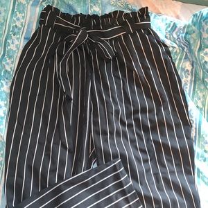 BLACK & WHITE HIGH WAISTED PANTS